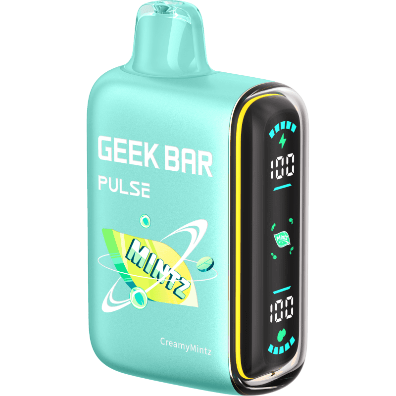 Creamy Mintz Geek Bar Pulse featuring the refreshing flavor of mint with a creamy finish.