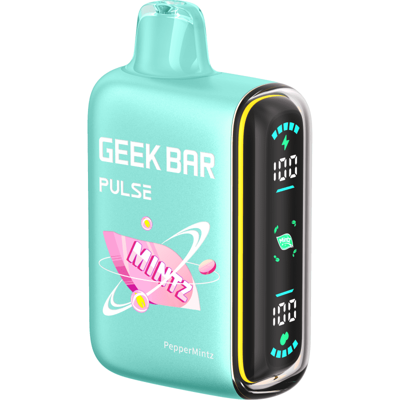 Pepper Mintz Geek Bar Pulse featuring the cool taste of peppermint with a hint of sweetness.