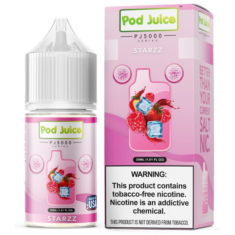 Starzz Pod Juice 30mL bottle featuring a sweet and fruity flavor blend for a satisfying vape.