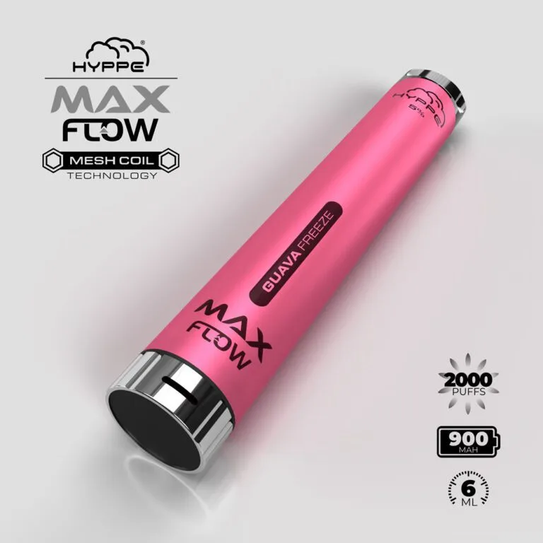 A Guava Freeze Hyppe Max Flow guava freeze flavor e-liquid by Vape4Less.