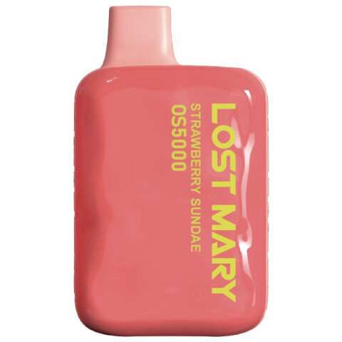 A Strawberry Sundae Lost Mary OS5000 e-liquid vape by Vape4Less.
