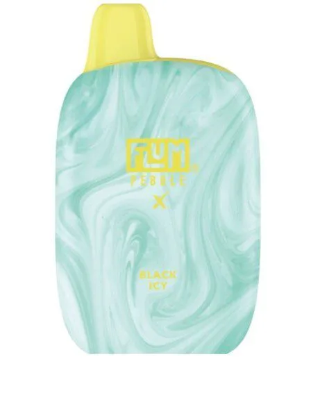A Black Icy Flum Pebble e-liquid vape by Vape4Less.