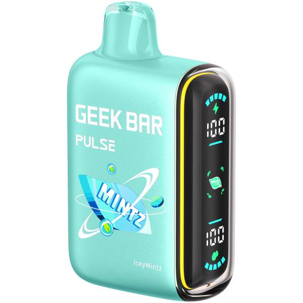 Icey Mintz Geek Bar Pulse featuring the intense and refreshing flavor of frosty mint.