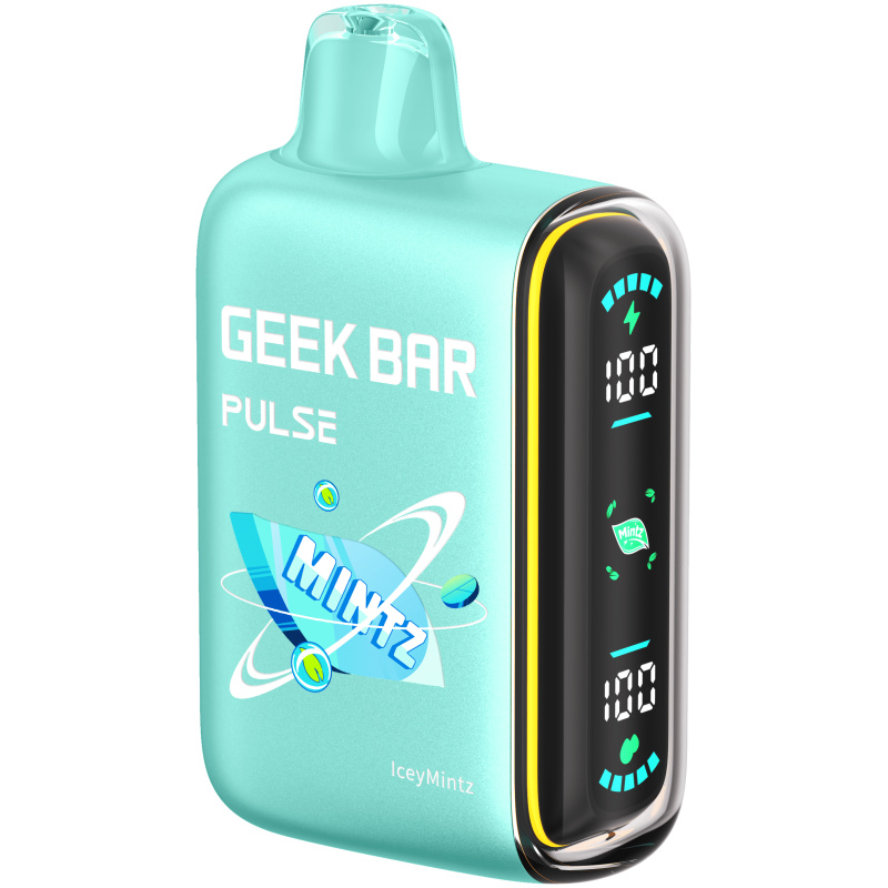 Icey Mintz Geek Bar Pulse featuring the intense and refreshing flavor of frosty mint.