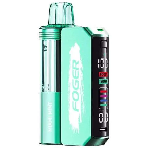 A Miami Mint Foger Switch Pro Kit 30K with a cool mint and tropical blend. by Vape4Less.