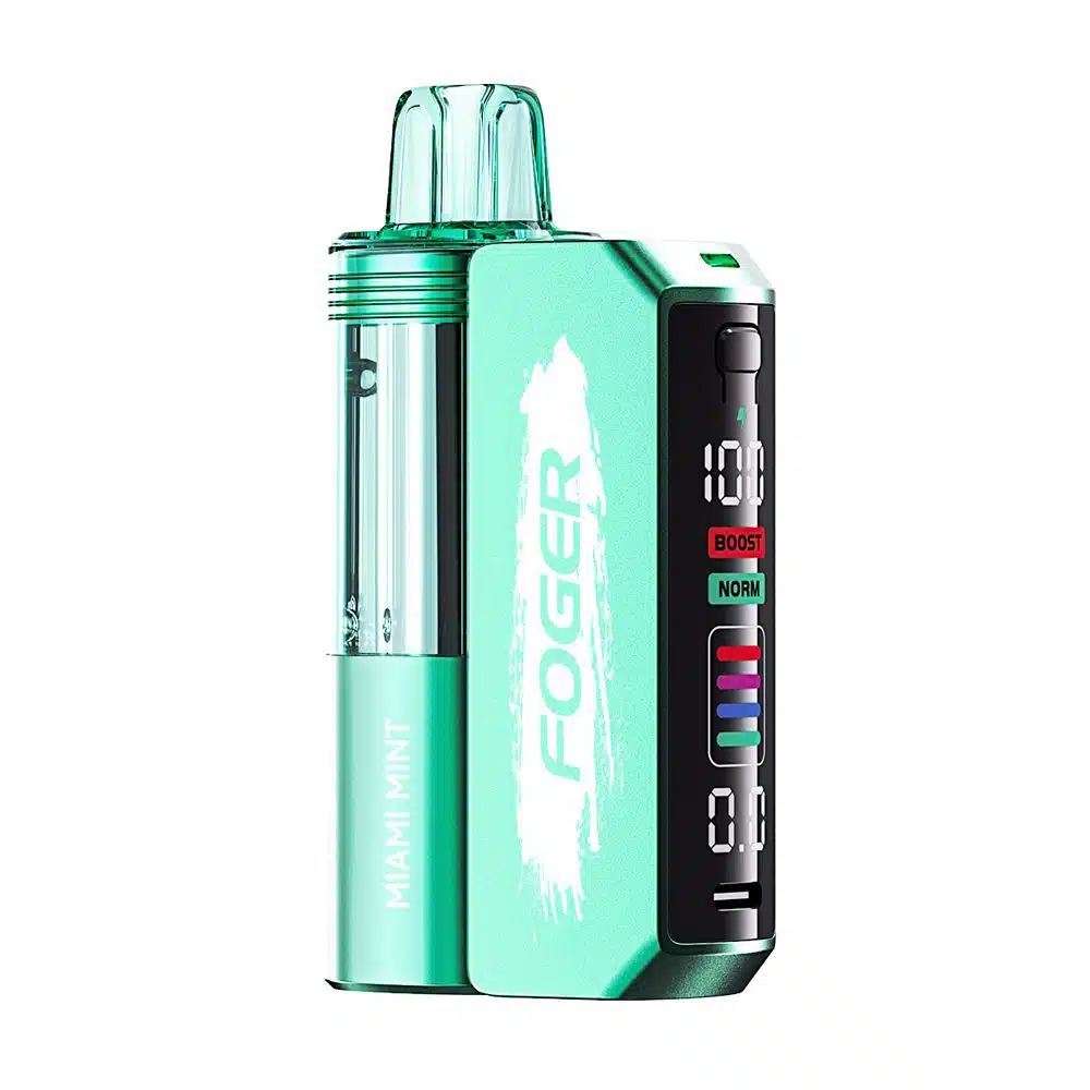 A Miami Mint Foger Switch Pro Kit 30K with a cool mint and tropical blend. by Vape4Less.