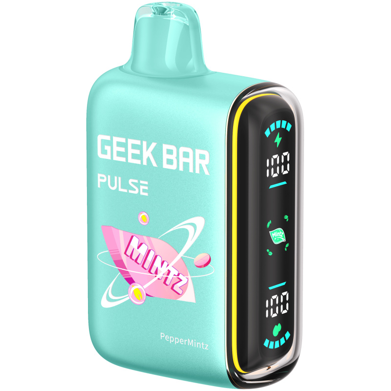 Pepper Mintz Geek Bar Pulse featuring the cool taste of peppermint with a hint of sweetness.