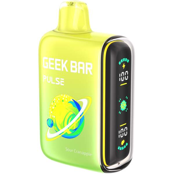 Sour Cranapple Geek Bar Pulse featuring a tangy cranberry and sweet apple flavor blend.
