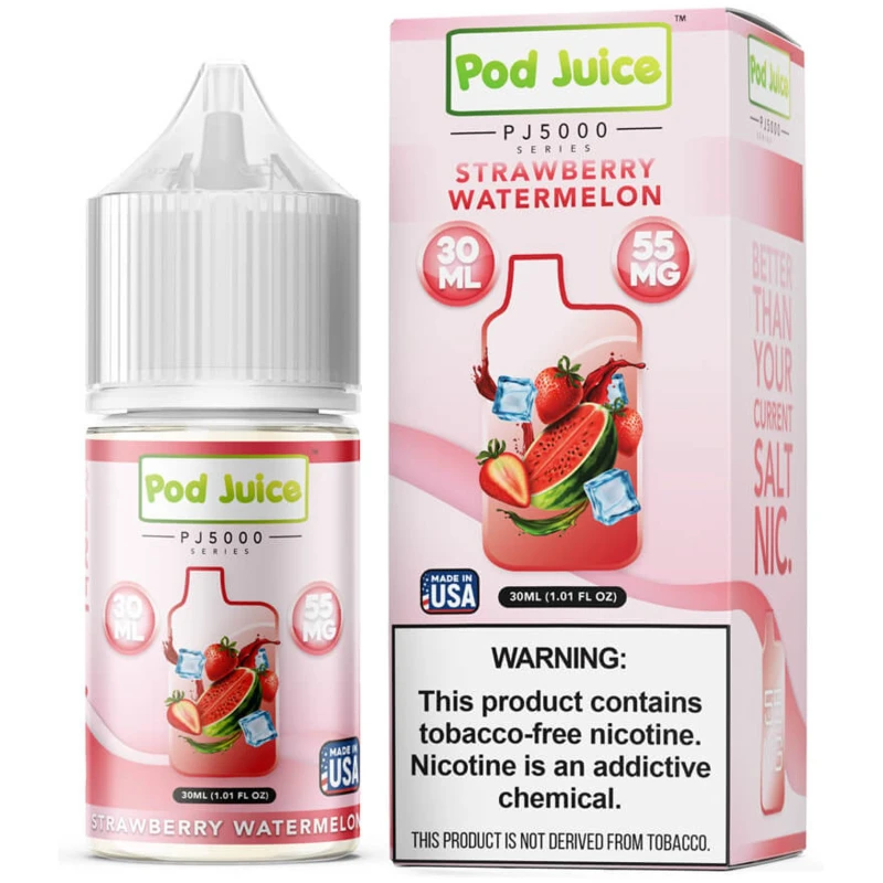 Strawberry Watermelon Pod Juice 30mL bottle featuring a sweet blend of strawberry and watermelon flavors.