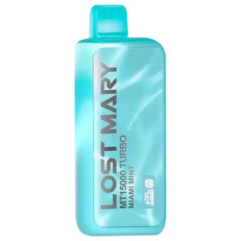 A Miami Mint Lost Mary MT15000 Turbo – Cool & Refreshing Mint Flavor by Vape4Less.