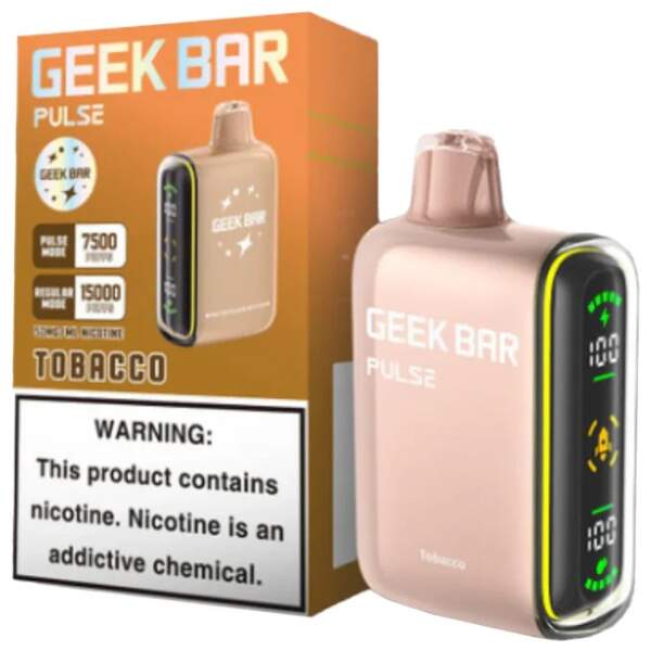 Tobacco Geek Bar Pulse offers a rich and smooth tobacco flavor, delivering a classic, full-bodied experience. Perfect for those who enjoy the deep and earthy notes of traditional tobacco with a refined finish.