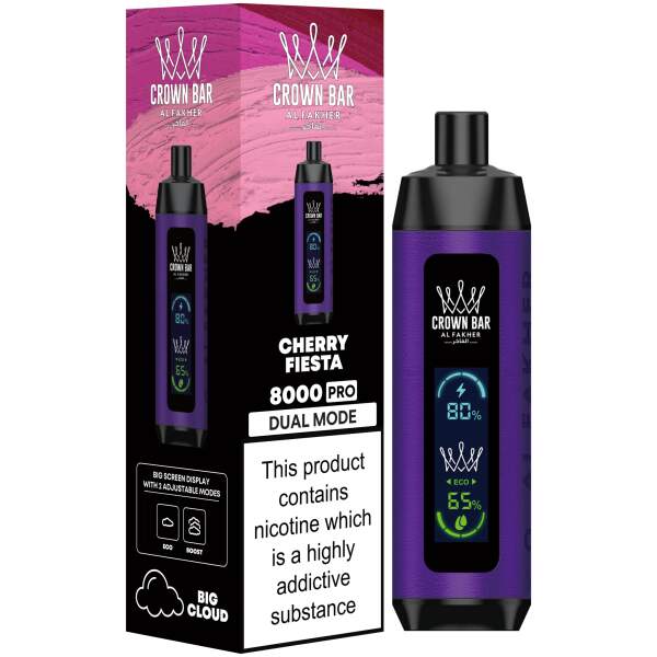 Cherry Fiesta Al Fakher Crown Bar 8000 Pro – Bold & Juicy Vape