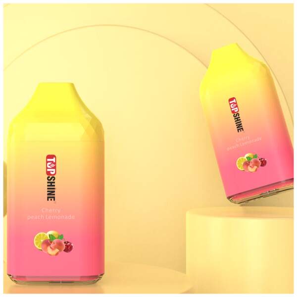 Cherry Peach Lemonade Top Shine ULTRA Flavor Description Flavor: Cherry Peach Lemonade Top Shine ULTRA flavor is a tantalizing blend of ripe cherries, juicy peaches, and tangy lemonade. Experience the delightful fusion of these flavors in Cherry Peach Lemonade by Top Shine ULTRA, delivering a burst of fruity and refreshing goodness with every puff.