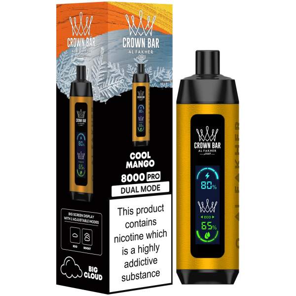 Cool Mango Crown Bar 8000 Pro – Refreshing Icy Mango Vape