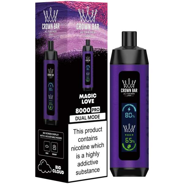 Magic Love Al Fakher Crown Bar 8000 Pro – Sweet Fruits and Refreshing Menthol