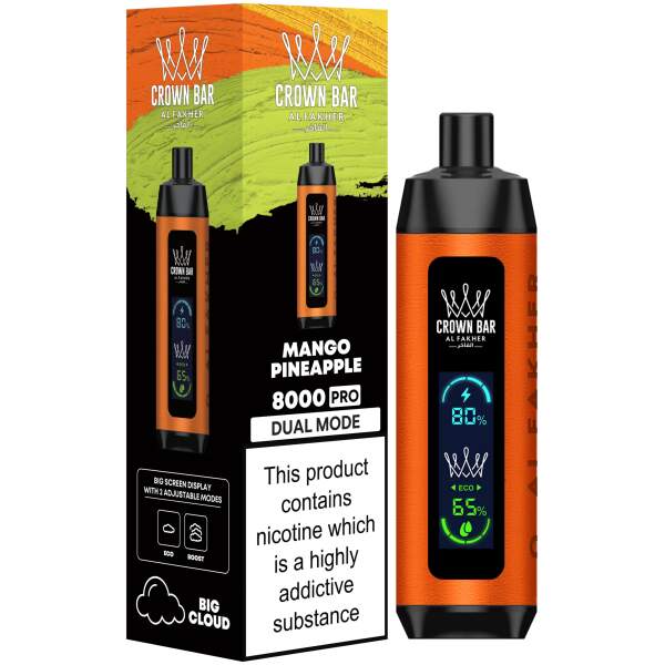 Mango Pineapple Al Fakher Crown Bar 8000 Pro – Tropical & Refreshing