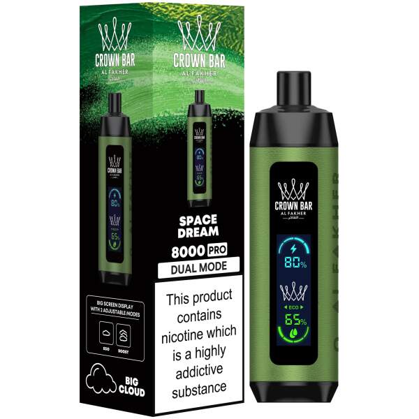 Space Dream Al Fakher Crown Bar 8000 Pro – Exotic & Refreshing Vape