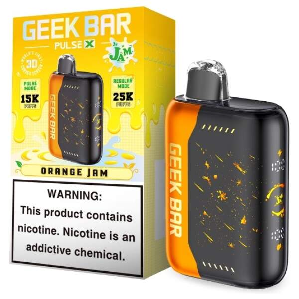 Orange Jam Geek Bar Pulse X 25K – Sweet & Zesty Citrus Flavor