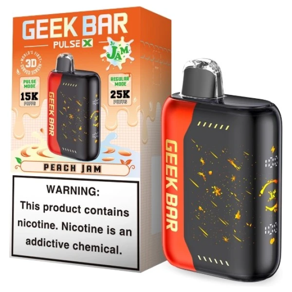 Peach Jam Geek Bar Pulse X 25K โ Juicy & Sweet Peach Flavor