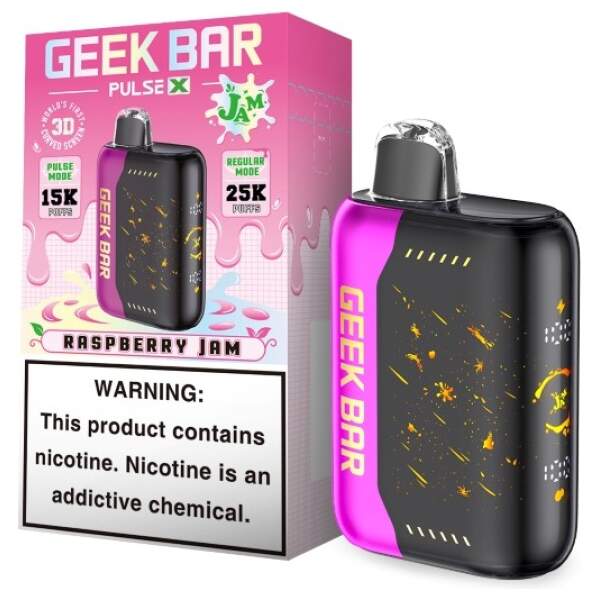 Raspberry Jam Geek Bar Pulse X 25K – Bold & Sweet Berry Flavor