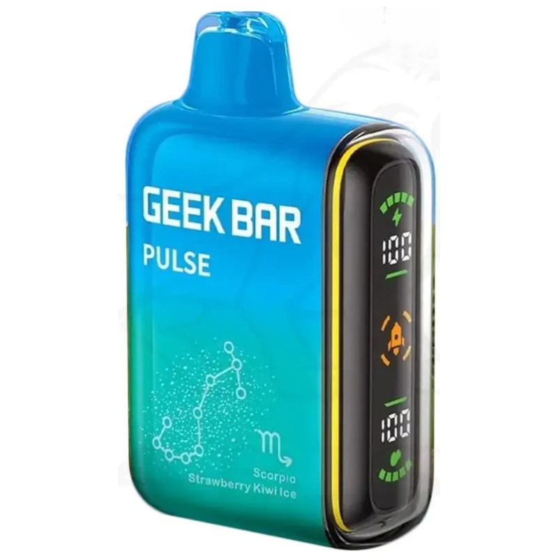 Strawberry Kiwi Ice Geek Bar Pulse Description Flavor: a refreshing blend of sweet strawberries, tangy kiwi, and a cool icy finish. Experience the juicy burst of ripe strawberries paired with the tropical tartness of kiwi, all wrapped in a crisp, frosty exhale. Each puff delivers a perfect balance of fruity sweetness and invigorating chill.