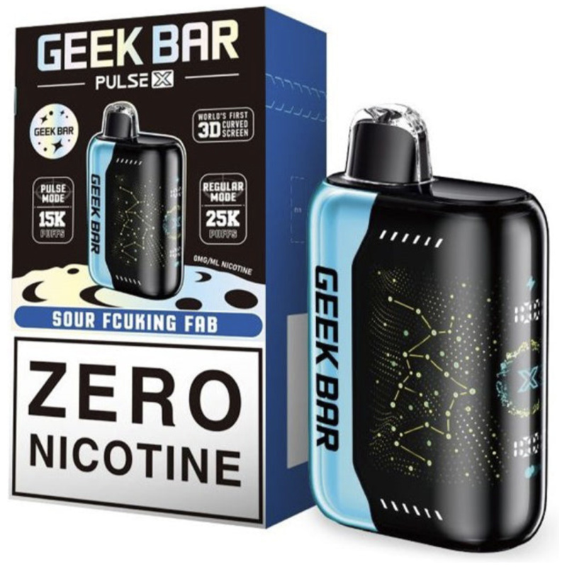 Sour Fcuking Fab Geek Bar Pulse X 25K Zero Nicotine – Intense Sour Candy Vape