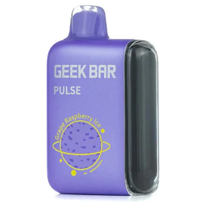 Grape Raspberry Ice Geek Bar Pulse Description Flavor: A bold fusion of juicy grapes and tangy raspberries finished with an icy blast. This flavor balances deep, fruity sweetness with a refreshing chill on the exhale, creating a smooth yet invigorating vape. Perfect for fans of rich berry flavors with a cool twist.