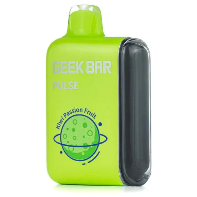 Kiwi Passion Fruit Geek Bar Pulse a duo delivering refreshing vape that’s both tart and sweet with a tropical twist. —up to 15,000 puffs of fruity delight.