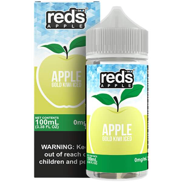 Gold Kiwi Iced Apple Reds 100ml vape juice bottle