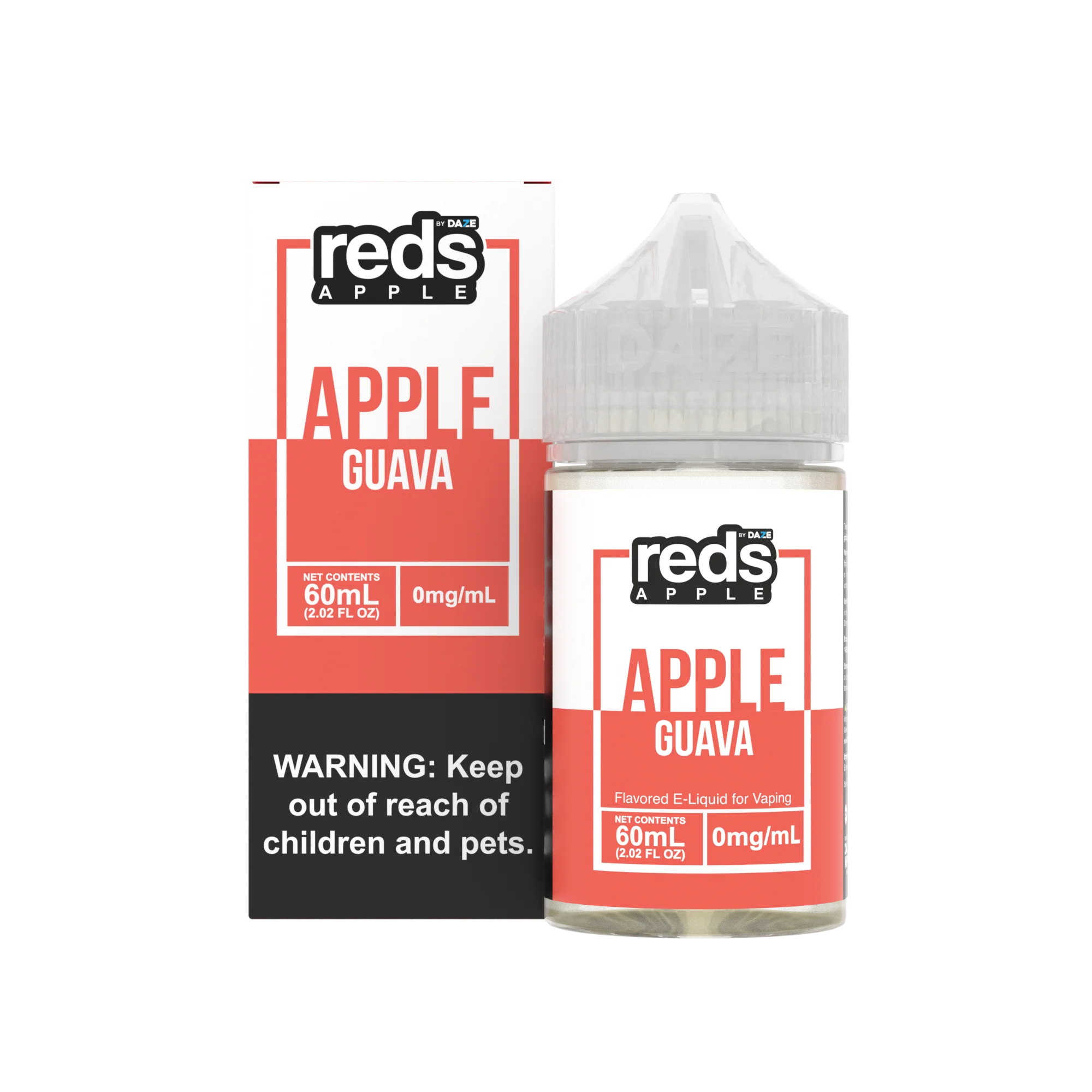 A 60ml bottle of Guava - Apple Reds 60ml by Vape4Less.
