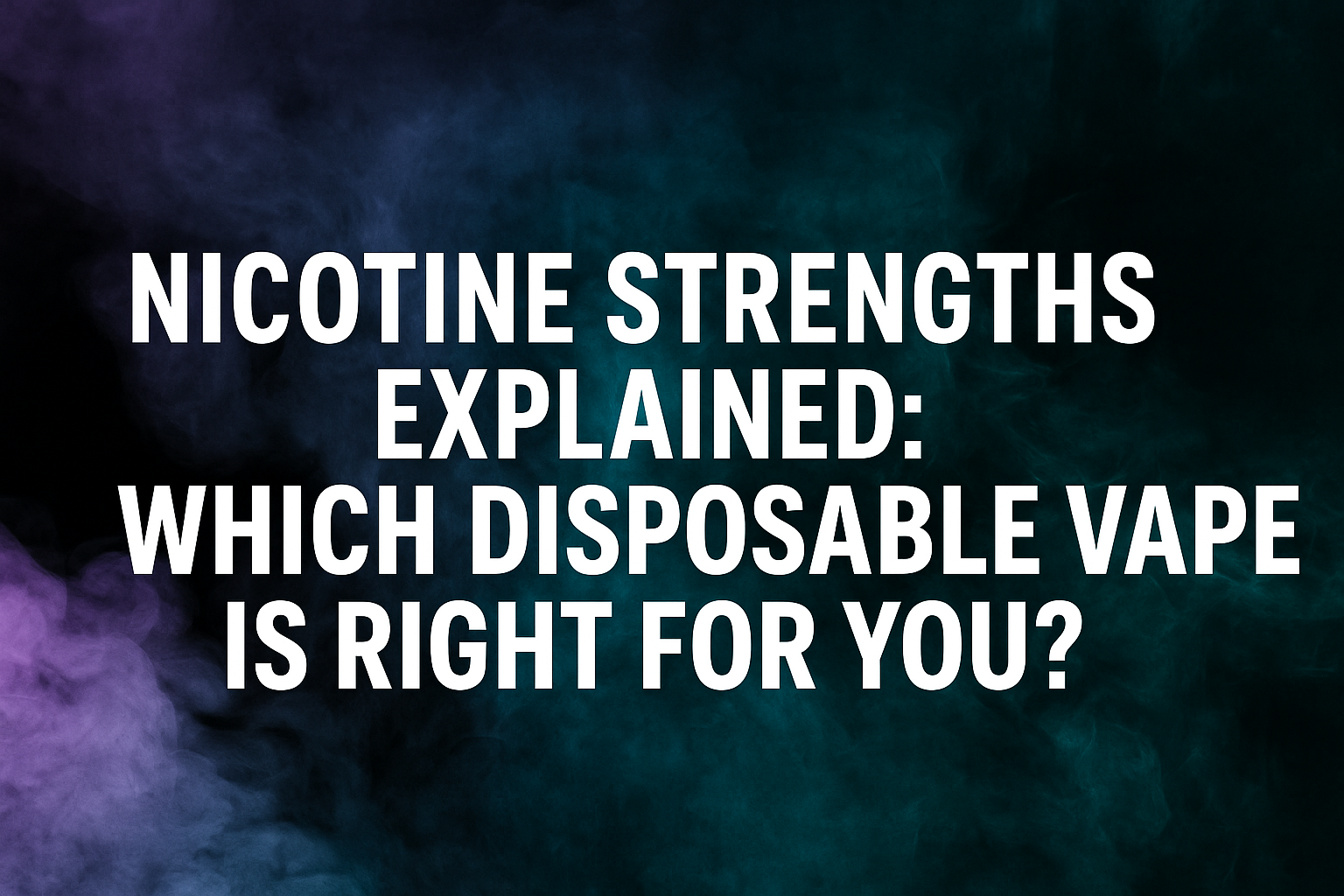 Disposable vape with different nicotine strengths