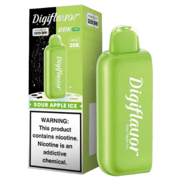 Sour Apple Ice Geek Bar Digiflavor BRK 20K Pod