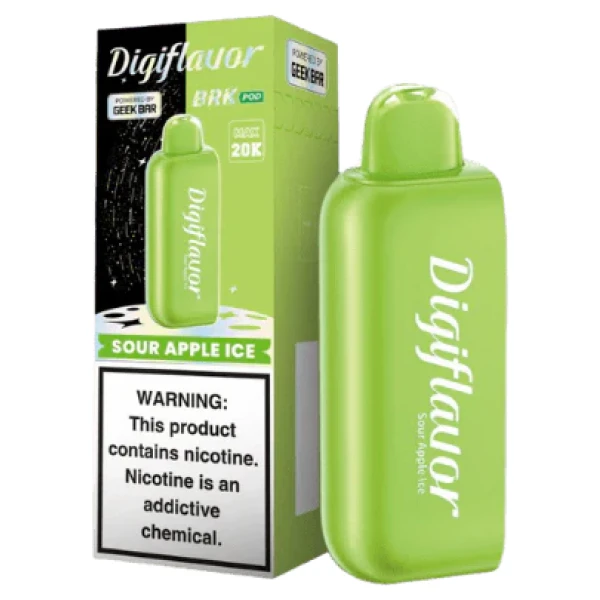 Sour Apple Ice Geek Bar Digiflavor BRK 20K Pod