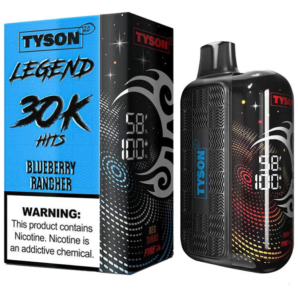 Blueberry Rancher Tyson 2.0 Legend 30K disposable vape 30000 puffs sweet sour blueberry hard candy flavor