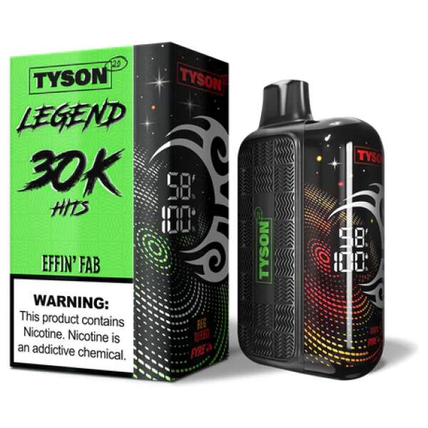 Effin' Fab Tyson 2.0 Legend 30K disposable vape 30000 puffs exotic fruit medley mysterious fabulous flavor