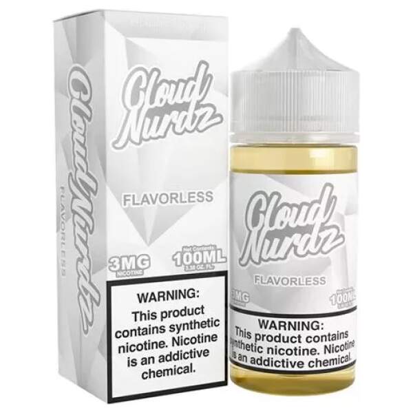 Cloud Nurdz Flavorless 100ml bottle clear vape juice unflavored base 70VG