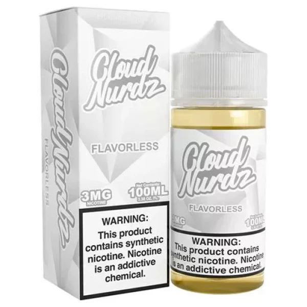 Cloud Nurdz Flavorless 100ml bottle clear vape juice unflavored base 70VG
