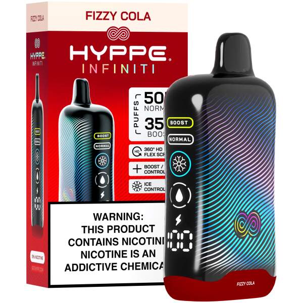 Fizzy Cola Hyppe Infiniti 50K disposable vape 50000 puffs cola soda flavor
