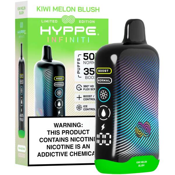 Kiwi Melon Blush Hyppe Infiniti 50K disposable vape 50000 puffs kiwi melon blush fruit flavor
