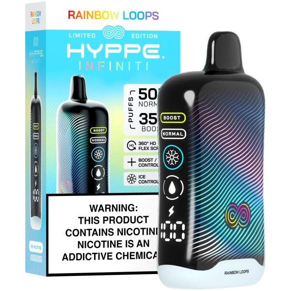 Rainbow Loops Hyppe Infiniti 50K disposable vape 50000 puffs fruity cereal flavor