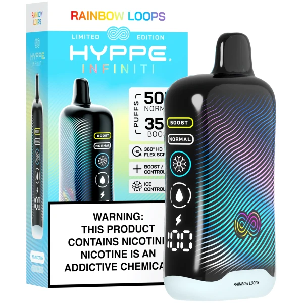 Rainbow Loops Hyppe Infiniti 50K disposable vape 50000 puffs fruity cereal flavor