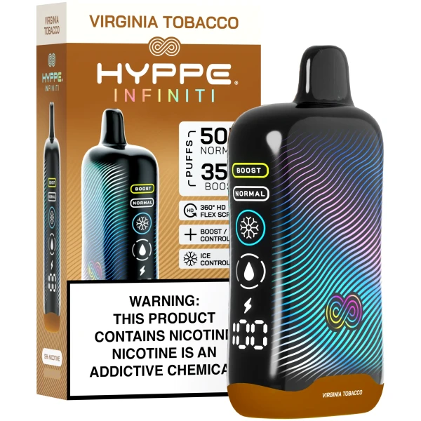 Virginia Tobacco Hyppe Infiniti 50K disposable vape 50000 puffs classic tobacco flavor