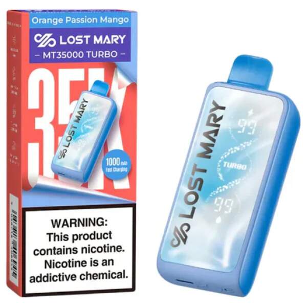 Orange Passion Mango Lost Mary MT35000 Turbo disposable vape 35000 puffs tropical fruit fusion flavor