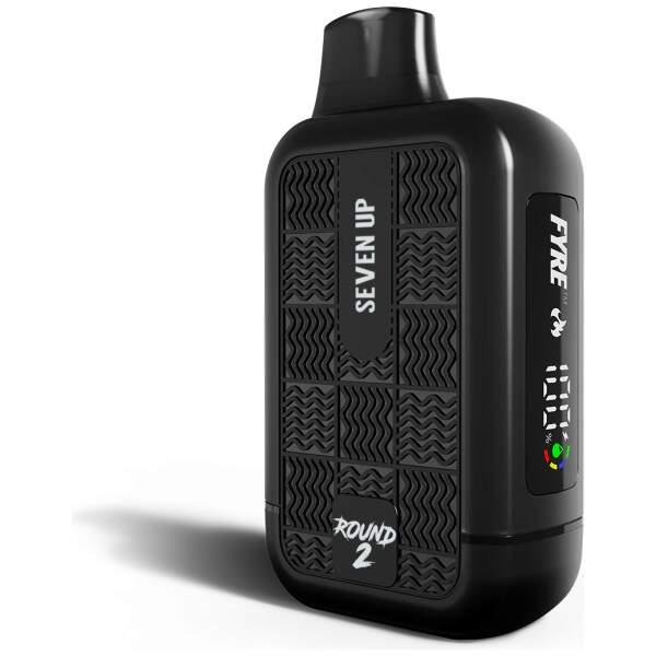 Seven Up Tyson 2.0 Heavy Weight disposable vape with lemon and lime soda-inspired design on the body.