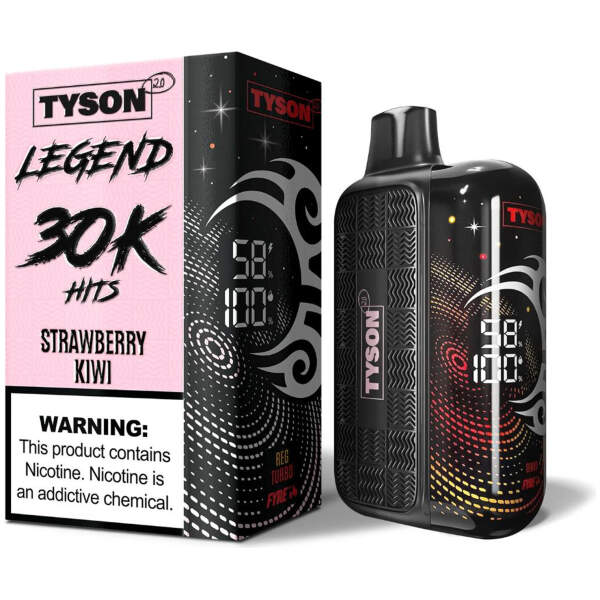Strawberry Kiwi Tyson 2.0 Legend 30K disposable vape 30000 puffs sweet tangy tropical fruit flavor