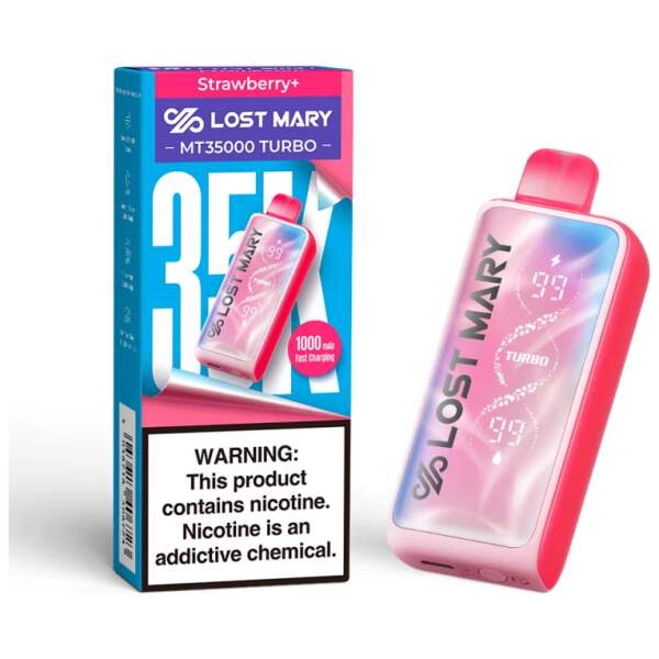 Strawberry Lost Mary MT35000 Turbo disposable vape 35000 puffs ripe candy sweet strawberry flavor