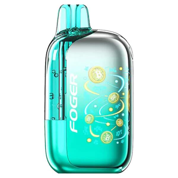 Sour Blueberry Gush Foger Bit 35K disposable vape with blueberry and sour candy-inspired graphics.