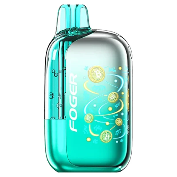 Sour Blueberry Gush Foger Bit 35K disposable vape with blueberry and sour candy-inspired graphics.