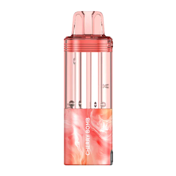 Foger_Cherry-Bomb_Dispo_F_600X600_1Ded1C86-7E3B-44Cd-9742-F9A8F0572923 Cherry Bomb Foger Switch Pro Pod 30K disposable pod vape with cherry-themed design on a clean background.