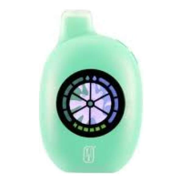 Slushy / Lemon UT 50K disposable vape with lemon and icy slushy artwork on a sleek device with smart screen.